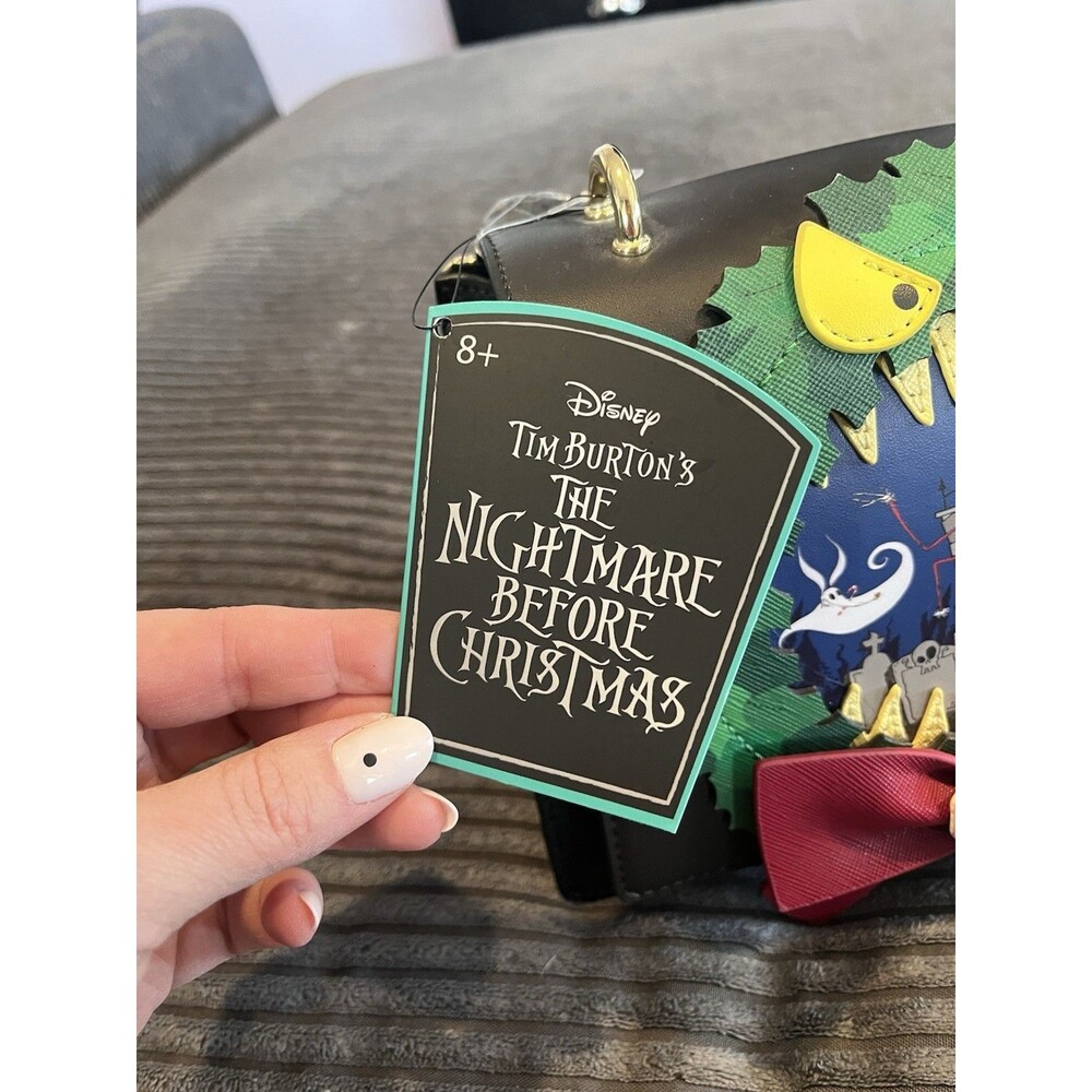 NWT Loungefly Disney Nightmare Before Christmas Wreath Crossbody Purse RARE - Picture 7 of 16